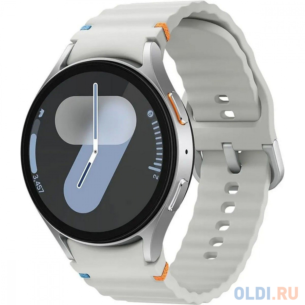 Умные часы Samsung Galaxy Watch 7 LTE 44мм 1.5" Super AMOLED корп.сереб. рем.серебристый