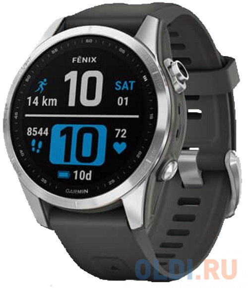 

Смарт-часы Garmin Fenix 7s серебристый с графитовым ремешком 42мм
