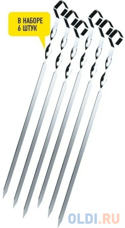 Forester Набор шампуров средних (6шт), никелир.сталь (12) в