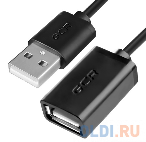 

Greenconnect Удлинитель 0.3m USB 2.0, AM/AF, черный, 28/28 AWG, GCR-UEC6M-BB2S-0.3m, экран, армированный, морозостойкий