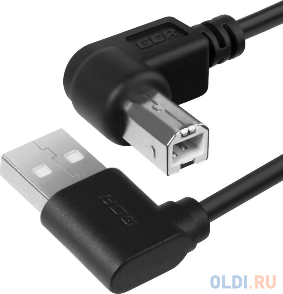 

Greenconnect Кабель 1.0m USB 2.0, AM угловой/BM угловой, черный, ферритовые кольца, 28/28 AWG, экран, армированный, морозостойкий, GCR-AUPC5AM-BB2S-F-1.0m
