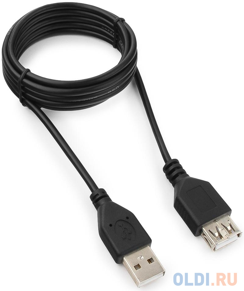Кабель USB 2.0 AM-AF 1.8м Гарнизон GCC-USB2-AMAF-1.8M кабель удлинитель usb 2 0 гарнизон gcc usb2 amaf 0 5m am af 0 5м