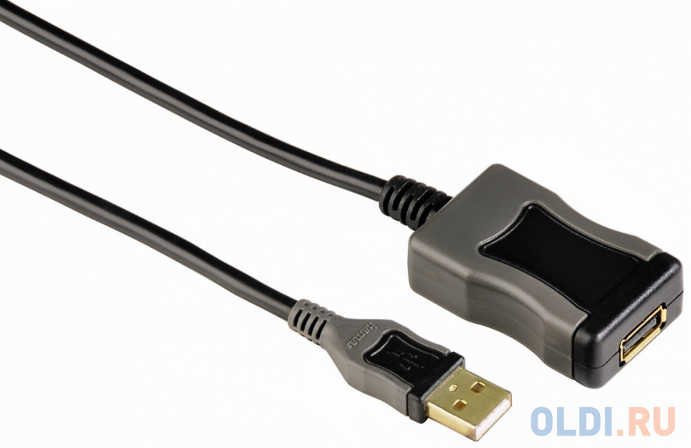 

Кабель удлинительный USB 2.0 AM-AF 5.0м Hama черный H-78482