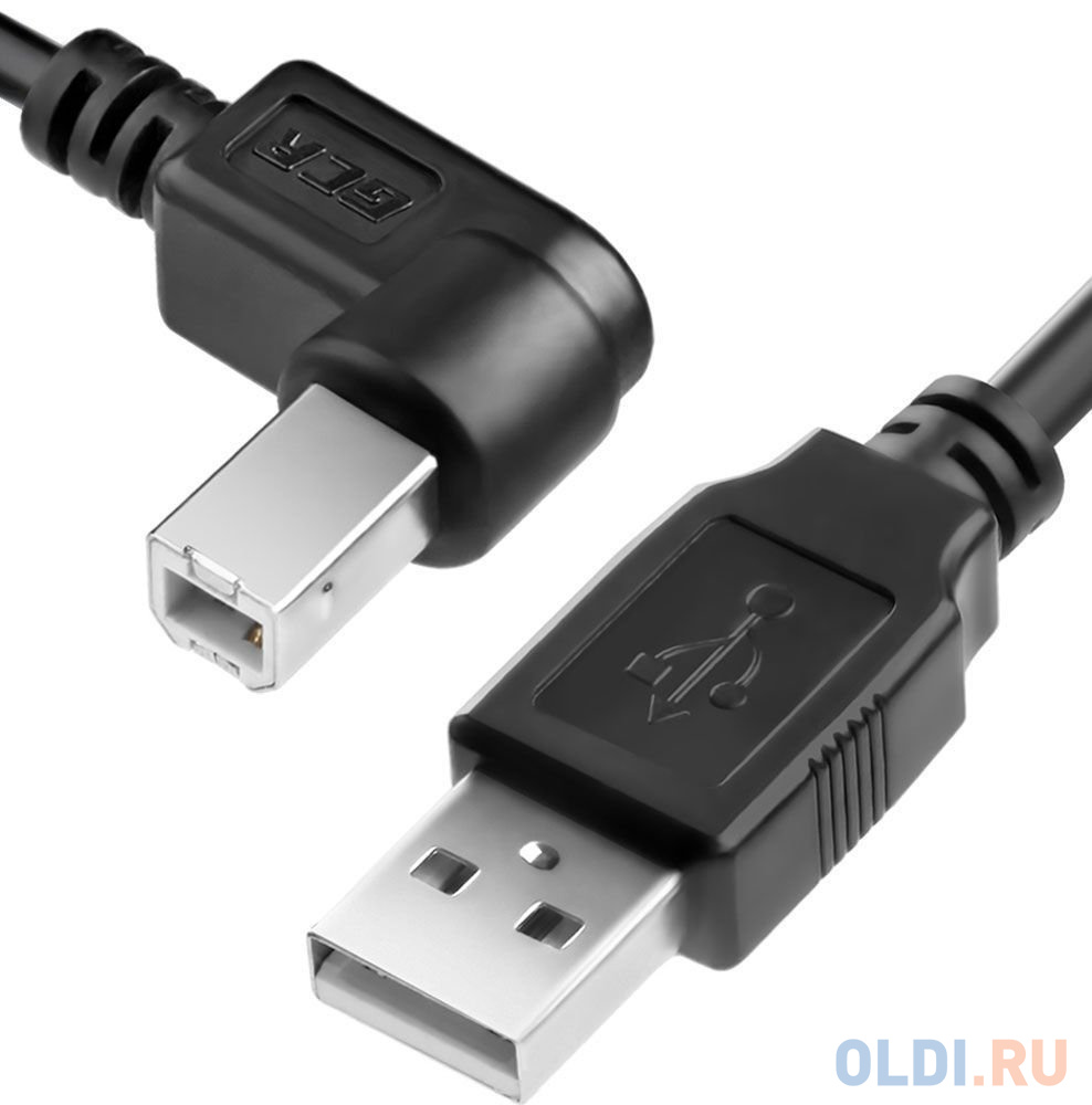 

Greenconnect Кабель 0.5m USB 2.0, AM/BM угловой, черный, 28/28 AWG, экран, армированный, морозостойкий