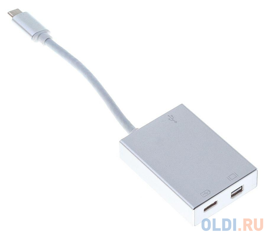 Адаптер Buro BHP USB Type-C (m) USB Type-C (f) miniDisplayPort (f) 0.1м серебристый беспроводной mini pci адаптер mikrotik r52hnd 802 11g 108mbps