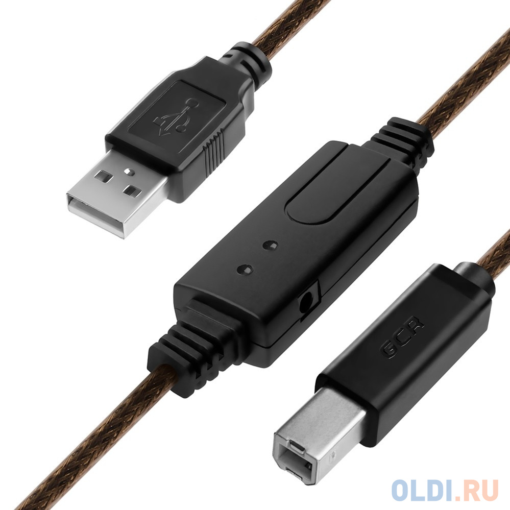 

Greenconnect Кабель USB 2.0 с активным усилителем сигнала 10.0m AM/BM, 24/22 AWG экран, армированный, морозостойкий, разъём для доп.питания, черно-прозрачный, GCR-UPC3M1-BD2S-10.0m