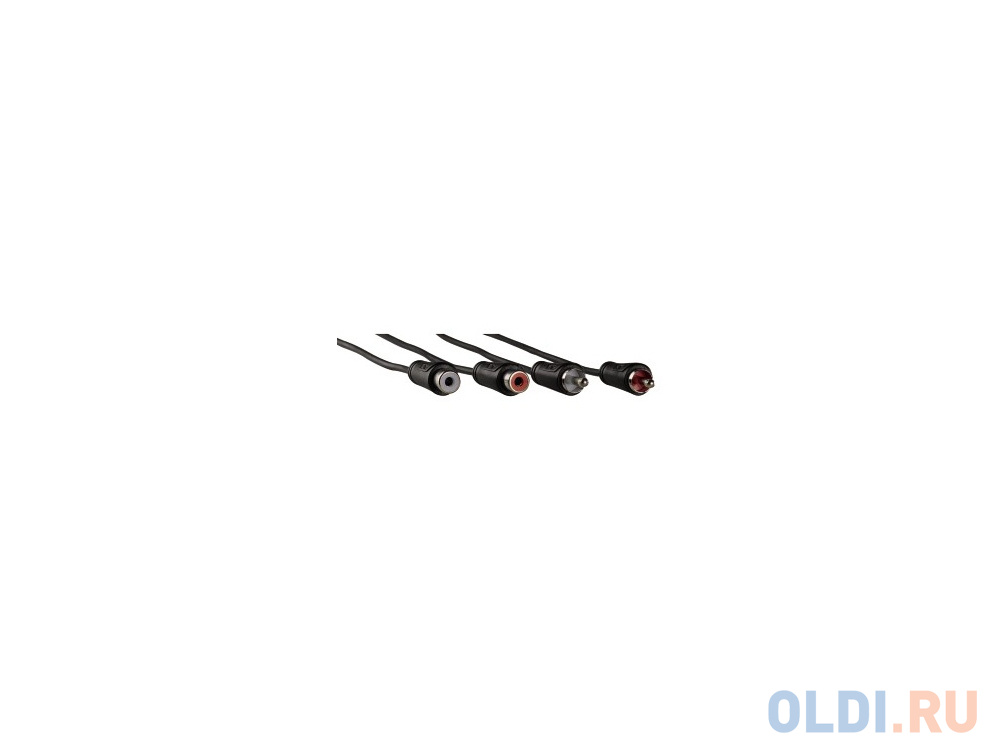 

Кабель соединительный 10.0м Hama 2xRCA (M) - 2xRCA (F) позолоченные контакты черный 00122279