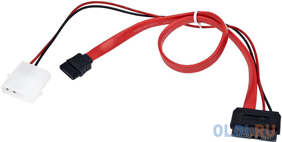 Кабель miniSATA+Molex 0.5м Gembird CC-SATA-C3 кабель miniusb 1 8м gembird круглый белый