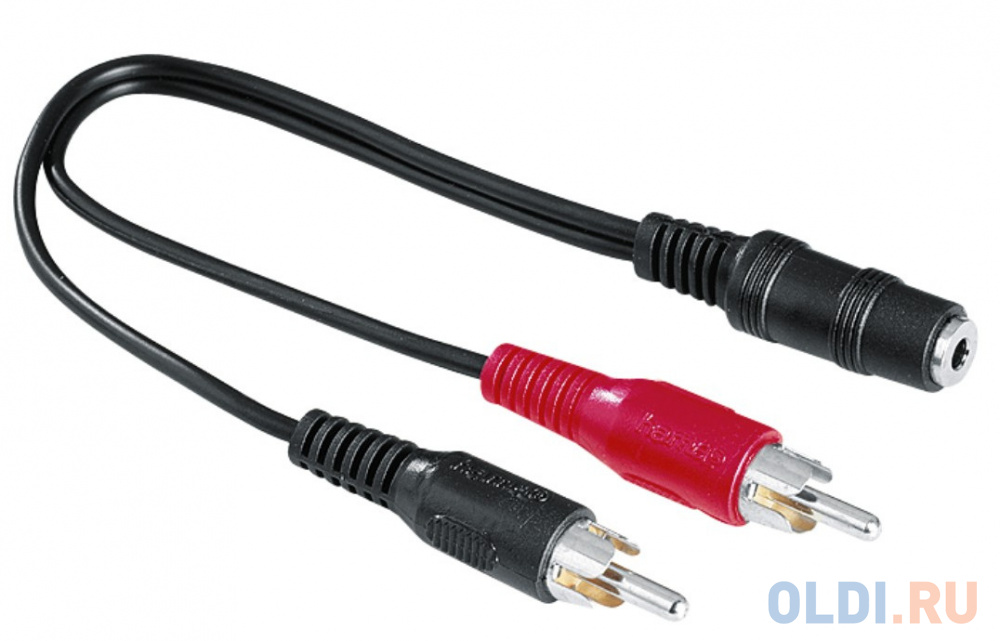 

Адаптер Hama 2RCA-Jack 3.5(f) стерео черный 00122375