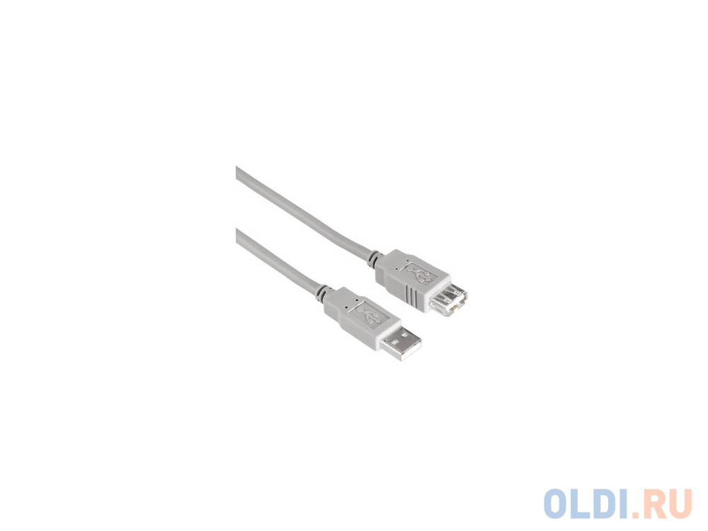 

Кабель удлинительный USB 2.0 AM-AF 1.5м Hama серый H-53725