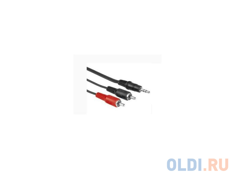 

Кабель Hama 2xRCA "тюльпан" - 3.5 мм Jack (m-m), стерео, 2.0 м, черный, H-43333