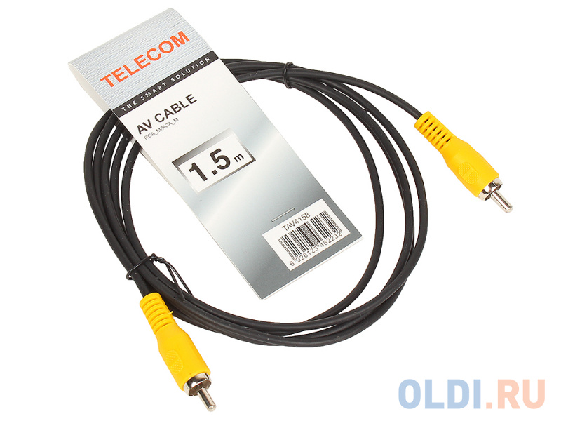 Кабель соединительный RCA (M) - RCA (M) черный 1,5m, Telecom <TAV4158-1.5M фото