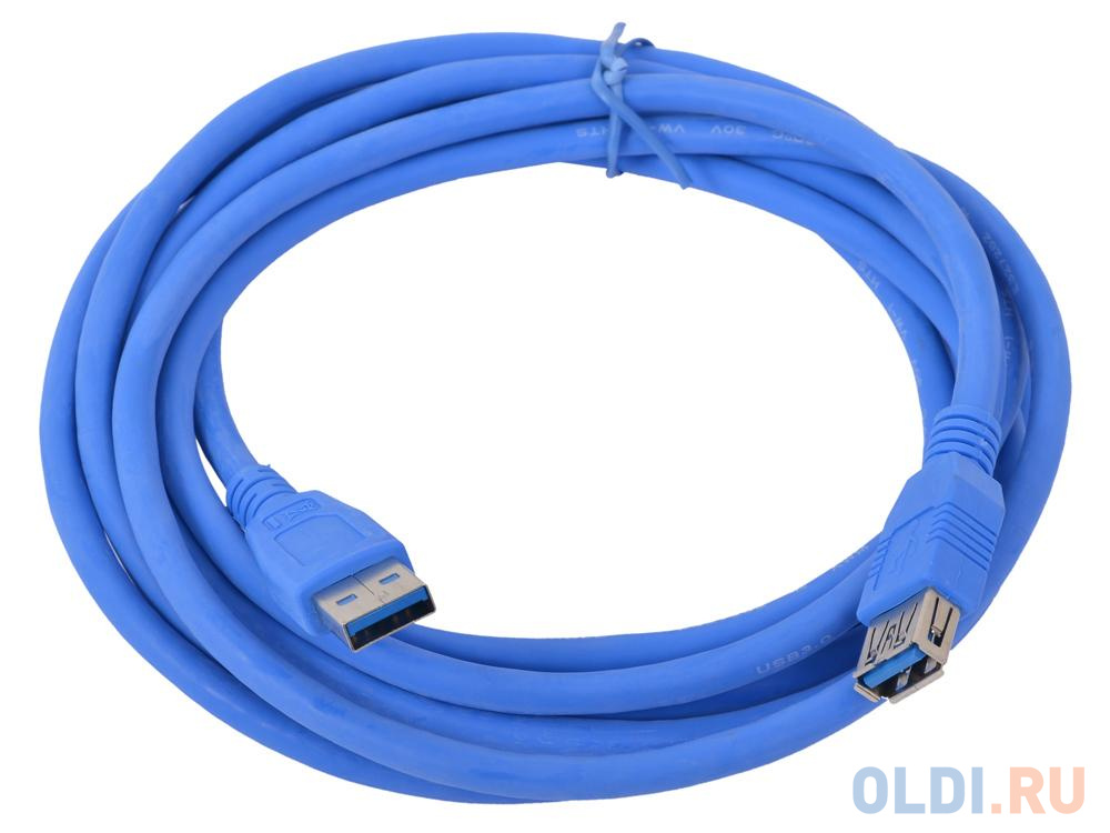 Кабель удлинит. USB3.0 Pro Gembird/Cablexpert AM/AF, 3м, экран, синий, пакет CCP-USB3-AMAF-10
