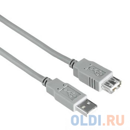 

Кабель удлинитель Hama USB 2.0 A-A (m-f) 1.8 м, серый H-30619