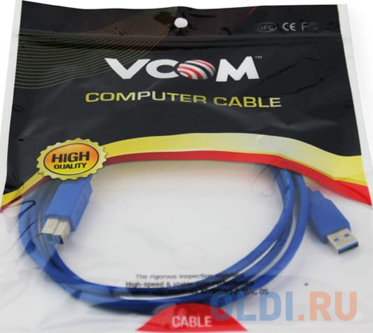 Кабель соединительный VCOM USB3.0 Am/Bm 1,8m (VUS7070-1.8M) Кабель соединительный VCOM USB3.0 Am/Bm 1,8m (VUS7070-1.8M) фото