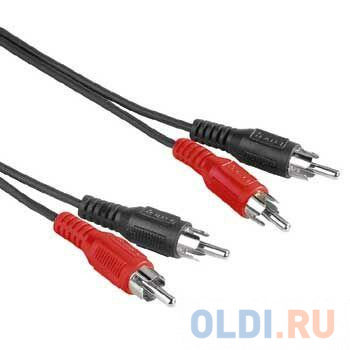 

Кабель соединительный 5.0м Hama 2xRCA (M) - 2xRCA (M) черный H-30468