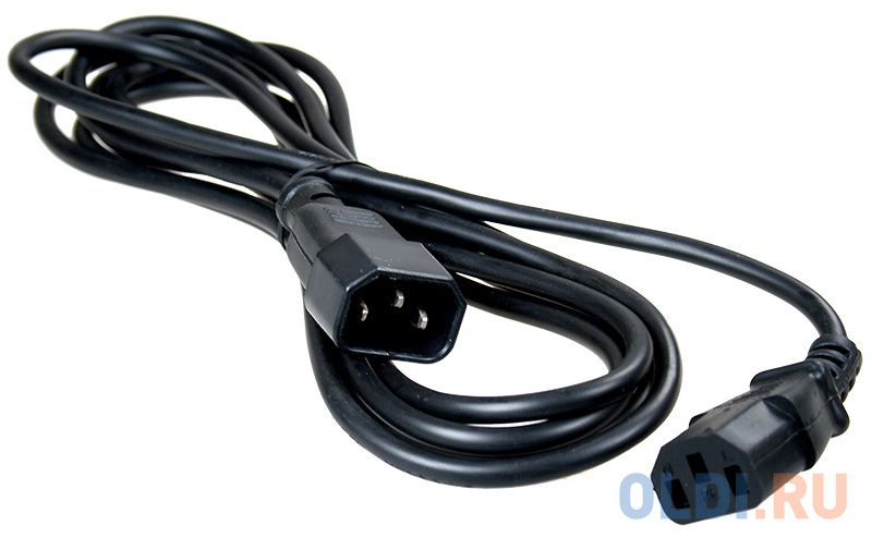 Кабель питания сист.блок-монитор Cablexpert 3.0м, C13-C14, VDE, 10А, черный, с зазем кабель питания 3 0м hyperline с заземлением pwc iec13 shm 3 0 bk