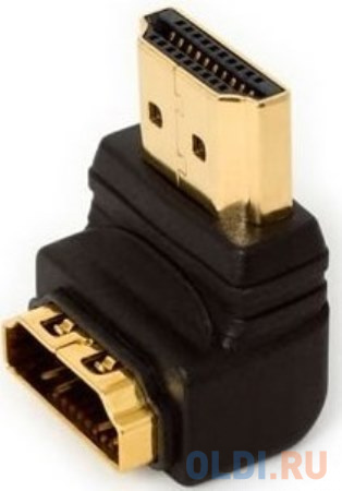 Переходник HDMI- HDMI 5bites позолоченные контакты г-образный HA1005 фото