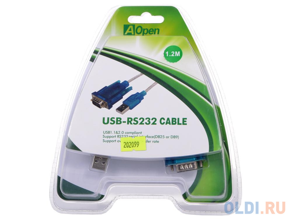 Кабель-адаптер USB AM - COM port 9pin Aopen