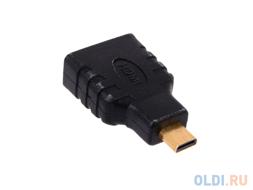 Переходник HDMI-microHDMI Gembird, 19F/19M, золотые разъемы, пакет  A-HDMI-FD кабель hdmi dvi 19m 19m single link gembird 3 0м позол разъемы экран пакет cc hdmi dvi 10