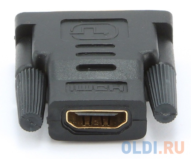 Адаптер (переходник) Gembird HDMI-DVI A-HDMI-DVI-2, 19F/19M, золотые разъемы, пакет переходник hdmi displayport 0 15м gembird dsc hdmi dp круглый