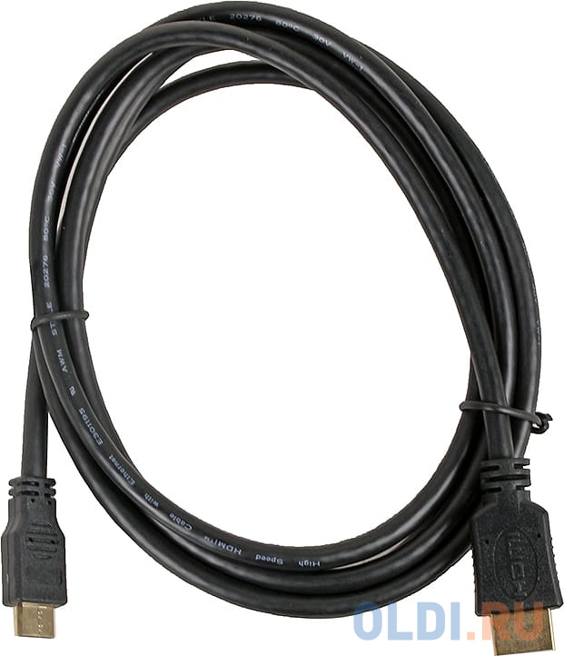 

Кабель Gembird/Cablexpert HDMI-miniHDMI v1.4, 19M/19M, 1.8м, 3D, Ethernet, черный, позол.