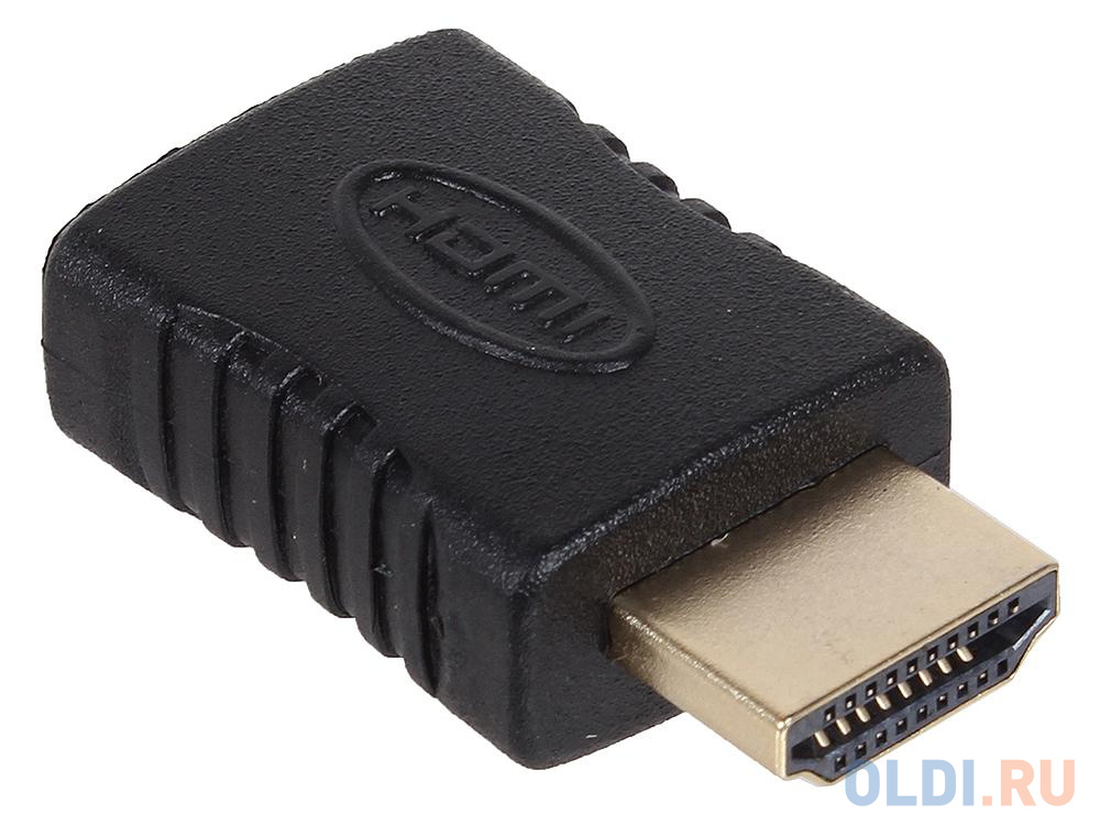 Переходник 3Cott 3C-HDMIM-HDMIF-AD206GP, с HDMI/M на HDMI/F,  позолоченные коннекторы, черный переходник для дюралайта teamprof tpf ec2 015 dl s w
