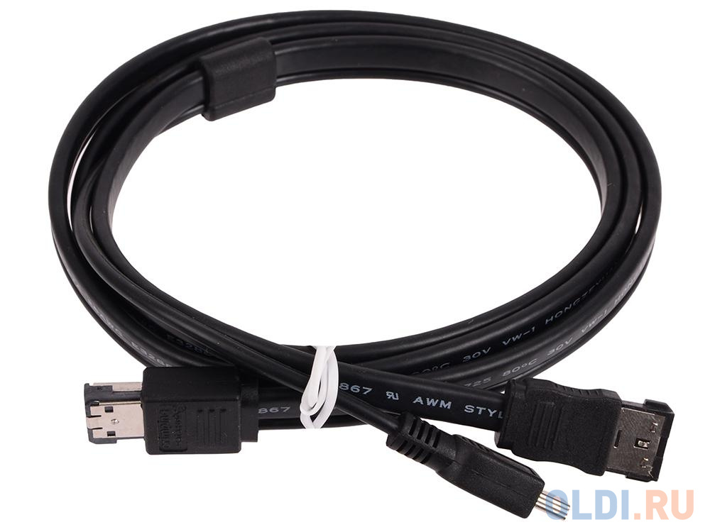 Кабель eSATA кабель с питанием от Mini USB Gembird CC-ESATAP-ESATA-USB5P-1M esata male to esata male mini usb male data power cable for 2 5 esata hdd black 100cm
