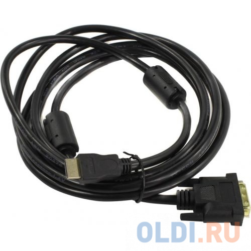 Кабель HDMI to DVI-D (19M -25M) 3м, 2 фильтра TV-COM