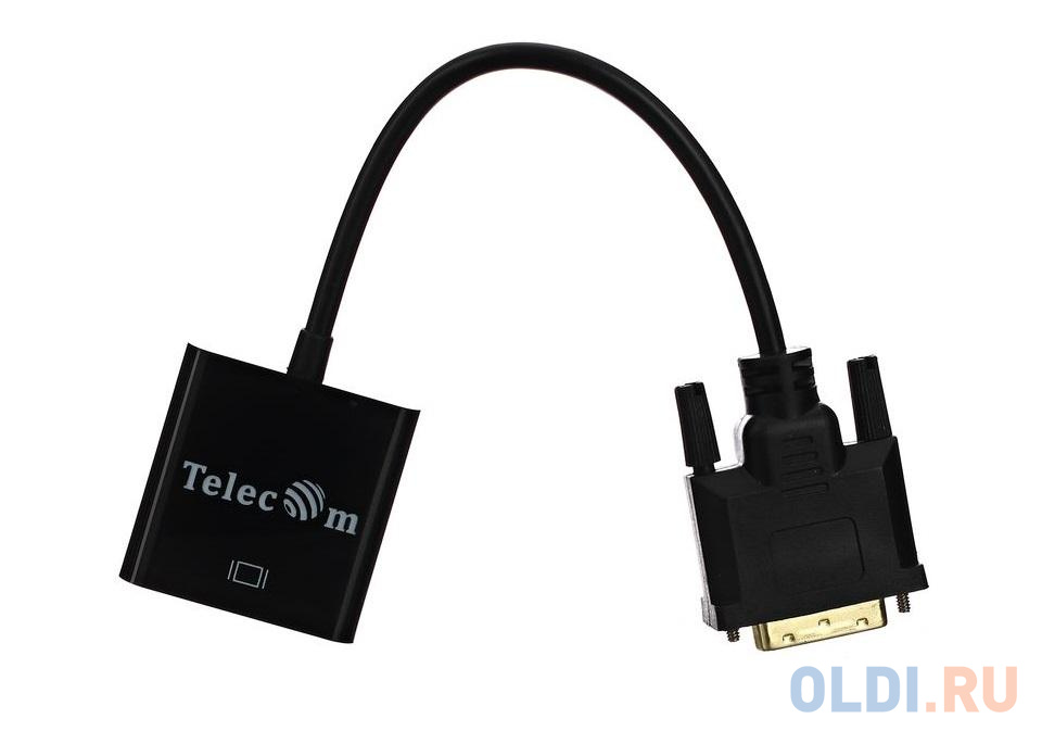 Кабель-переходник DVI-D 25M ---> VGA 15F  Telecom <TA491> кабель переходник usb 2 0 am com db9m 1 2м vcom telecom vus7050 на разъеме винты для крепежа к разъему с гайками