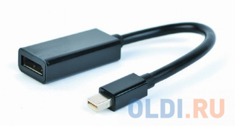 Cablexpert Переходник miniDisplayPort - DisplayPort, 20M/20F, длина 16см, черный (A-mDPM-DPF-001) переходник cablexpert a dpm dvif 002 displayport dvi 20m 19f черный пакет