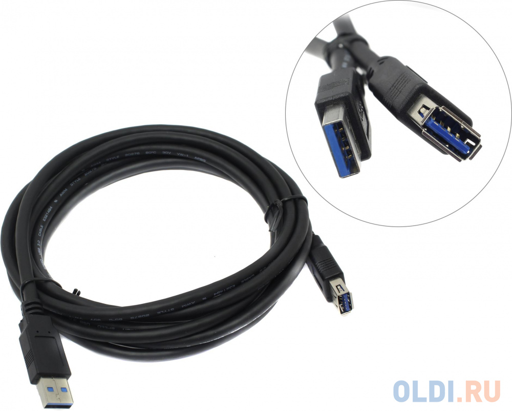 Exegate EX284933RUS Удлинитель USB 3.0 ExeGate EX-CC-USB3-AMAF-3.0 (Am/Af, 3м) кабель micro b usb 3 0 0 5м exegate ex cc usb3 ammicrobm9p 0 5 круглый синий