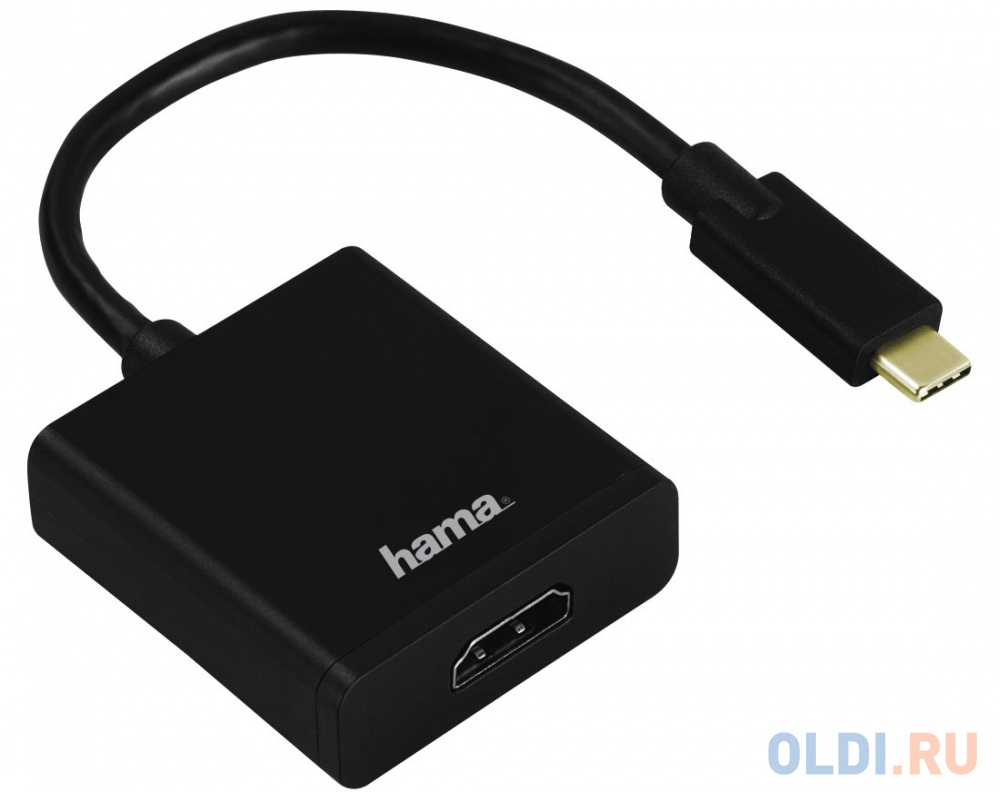 

Адаптер Hama H-135726 00135726 HDMI (f) USB Type-C (m) 0.1м черный