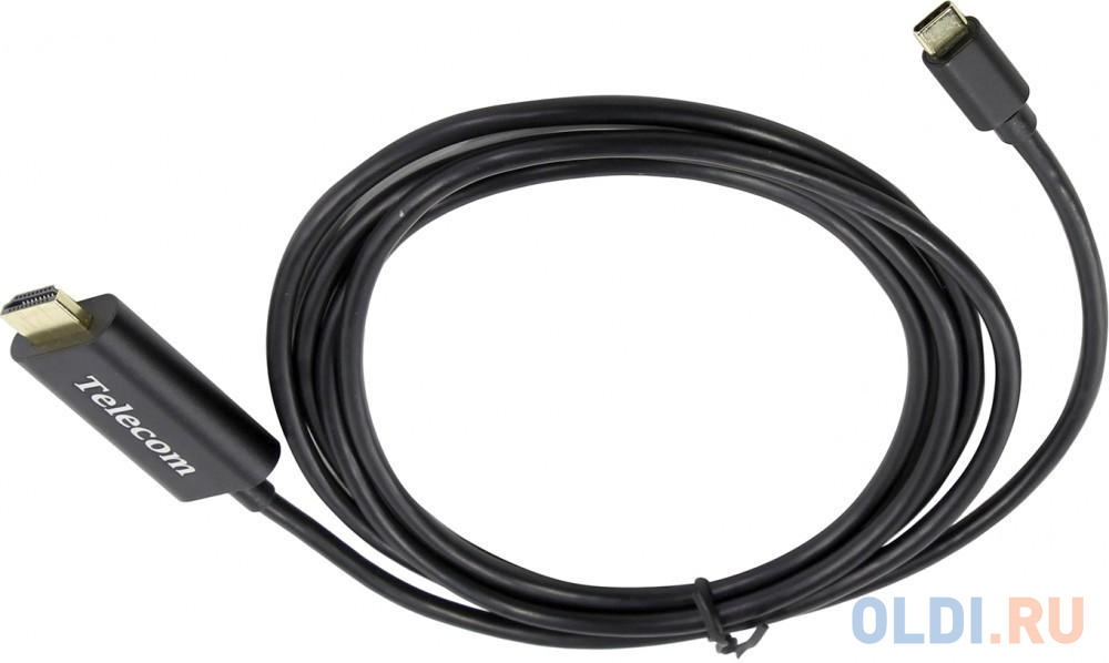 Кабель-адаптер USB3.1 Type-Cm -- HDMI A(m) 4K@30Hz, 1.8m, Telecom <TCC005-1.8M usb хаб концентратор 4 в 1 exegate dub 4tc кабель адаптер usb type c 4xusb3 0 plug