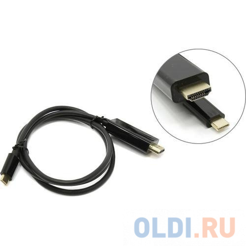 Кабель-адаптер USB 3.1 Type-Cm -- HDMI A(m) 3840x2160@30Hz, 1m VCOM  CU423C кабель hdmi hdmi угловой коннектор 90град 3м 2 0v vcom cg523 3m