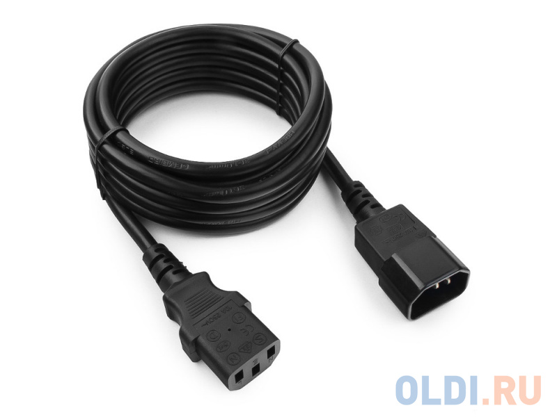 Cablexpert Кабель питания сист.блок-монитор 3м, C13-C14, 3х1кв.мм., черный, с зазем. (PC-189-1-3M) кабель питания buro an23 1008 5 5м