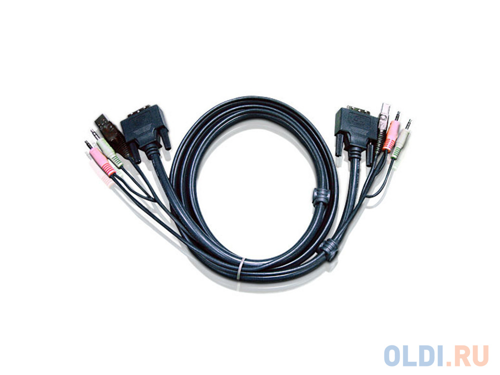Кабель ATEN 2L-7D02U DVI/USBA/SP.MC-DVI/USB B 1.8м кабель aten 2l 1705 db25m db25f для cs101 5м