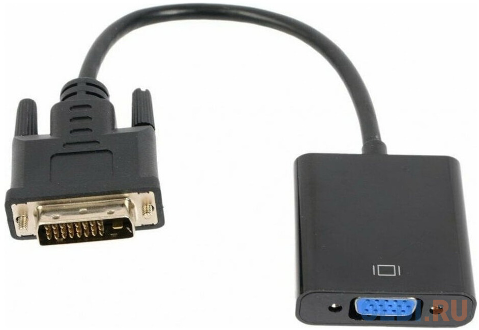 Bion Переходник DVI-D-VGA Digital, 25M/15F, длина кабеля 0.2м [BXP-A-DVID-VGAF-01] - BXP-A-DVID-VGAF-01