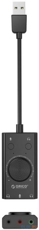 Адаптер USB Звуковая карта Orico SC2-BK (черный), от OLDI