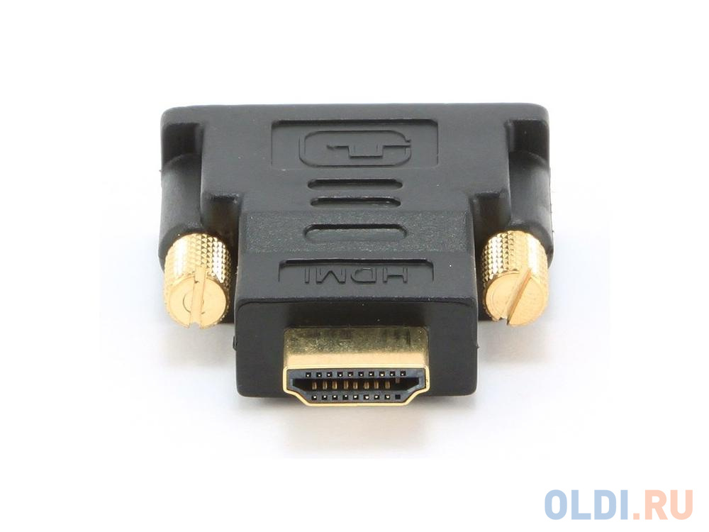 Переходник HDMI M - DVI M Gembird золотые разъемы пакет A-HDMI-DVI-1 кабель hdmi dvi 19m 19m single link gembird 3 0м позол разъемы экран пакет cc hdmi dvi 10