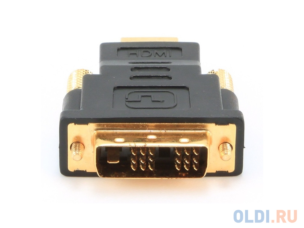 Переходник HDMI M - DVI M Gembird золотые разъемы пакет A-HDMI-DVI-1 фото