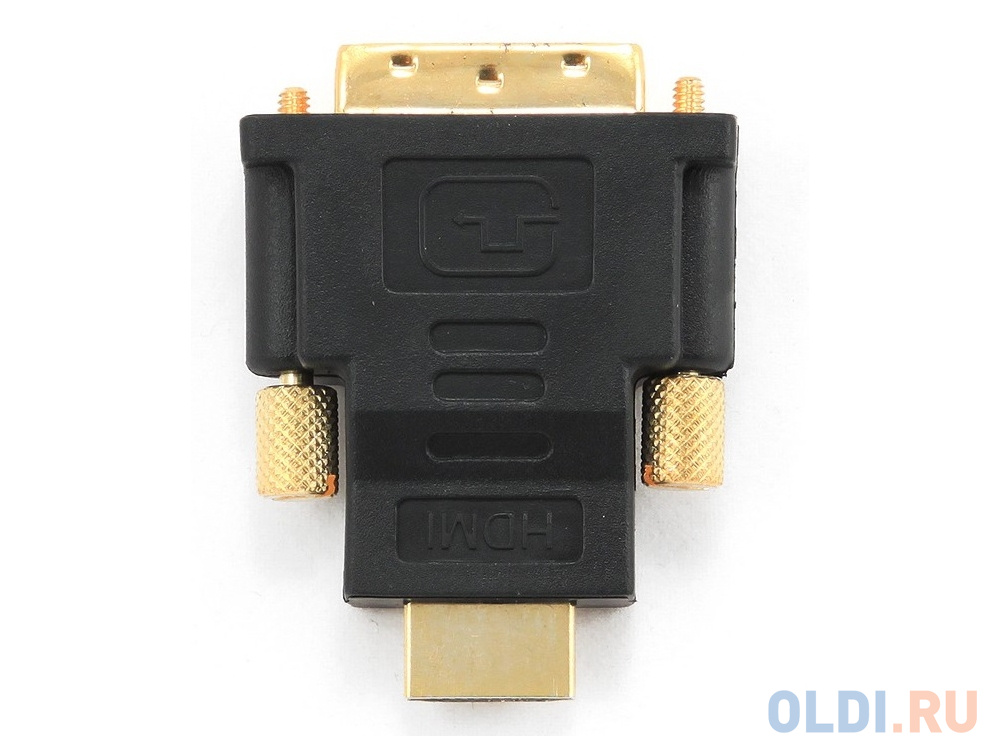 Переходник HDMI M - DVI M Gembird золотые разъемы пакет A-HDMI-DVI-1 фото