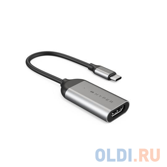 

Адаптер HyperDrive USB-C to 8K-60Hz/4K-144Hz HDMI adapter. Цвет: Серый космос