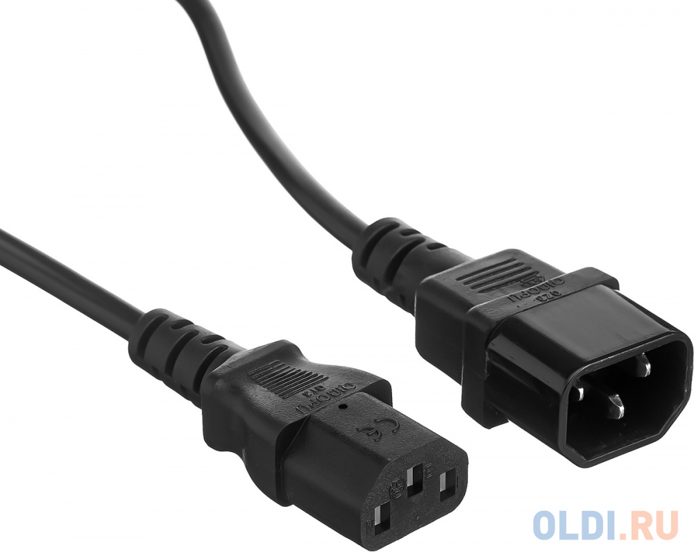Кабель монитор - компьютер (UPS-&gt;устройств о) ExeGate Power EC-1, 8P (IEC 320 C13-&gt;C14, VDE-250V-3*1.0mm2, медь, черный, 10A, 1.8м) - EP280626RUS