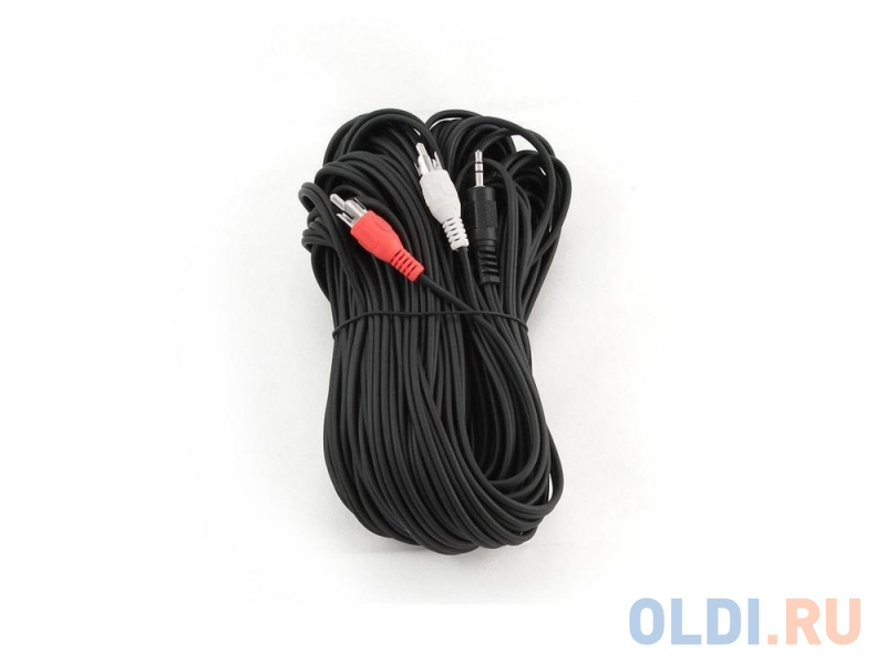 

Кабель соединительный 20м Gembird 3.5 Jack (M) - 2xRCA (M) стерео аудио CCA-458-20M