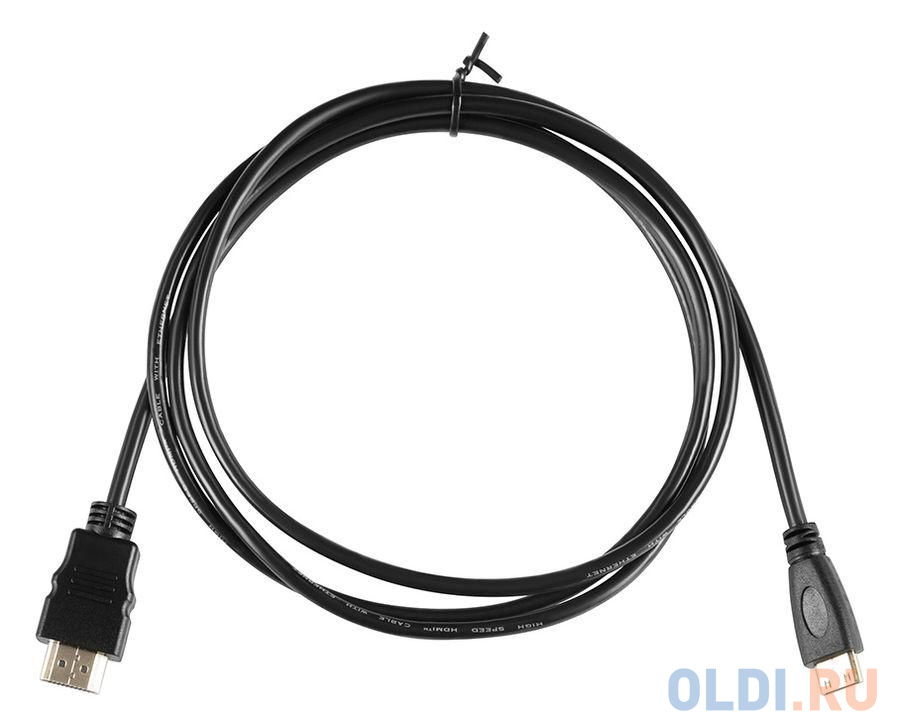 Кабель аудио-видео Buro mini-HDMI (m)/HDMI (m) 1.5м. черный (BHP-MINHDMI-1.5) кабель аудио видео buro 1 2v minidisplayport m minidisplayport m 2м позолоченные контакты белый bhp mdpp 2