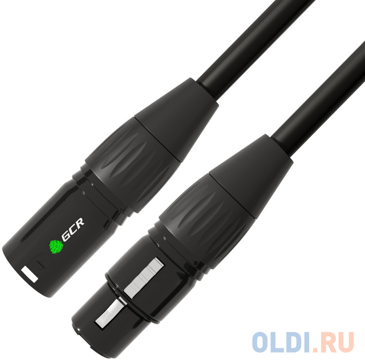 GCR Кабель 1.5m микрофонный XLR M / XLR F , черный, AL case черный, GCR-53353 GCR Кабель 1.5m микрофонный XLR M / XLR F , черный, AL case черный, GCR-53353 фото
