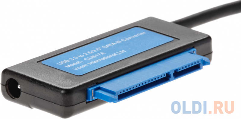 Кабель-адаптер USB3.0 ---SATA III 2.5/3,5"+SSD, правый угол, VCOM <CU817A> Кабель-адаптер USB3.0 ---SATA III 2.5/3,5"+SSD, правый угол, VCOM <CU817A> фото