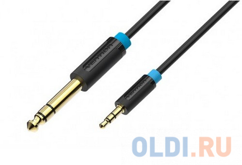 Кабель соединительный 2.0м Vention 6.5 Jack (M) - 3.5 Jack (M) BABBH фото