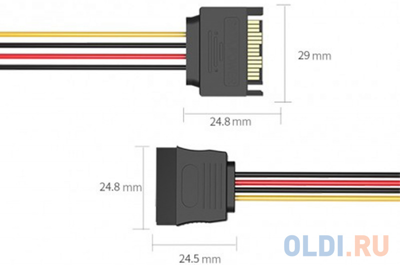 Кабель SATA - мSATA F 0.3м Vention KDABY фото